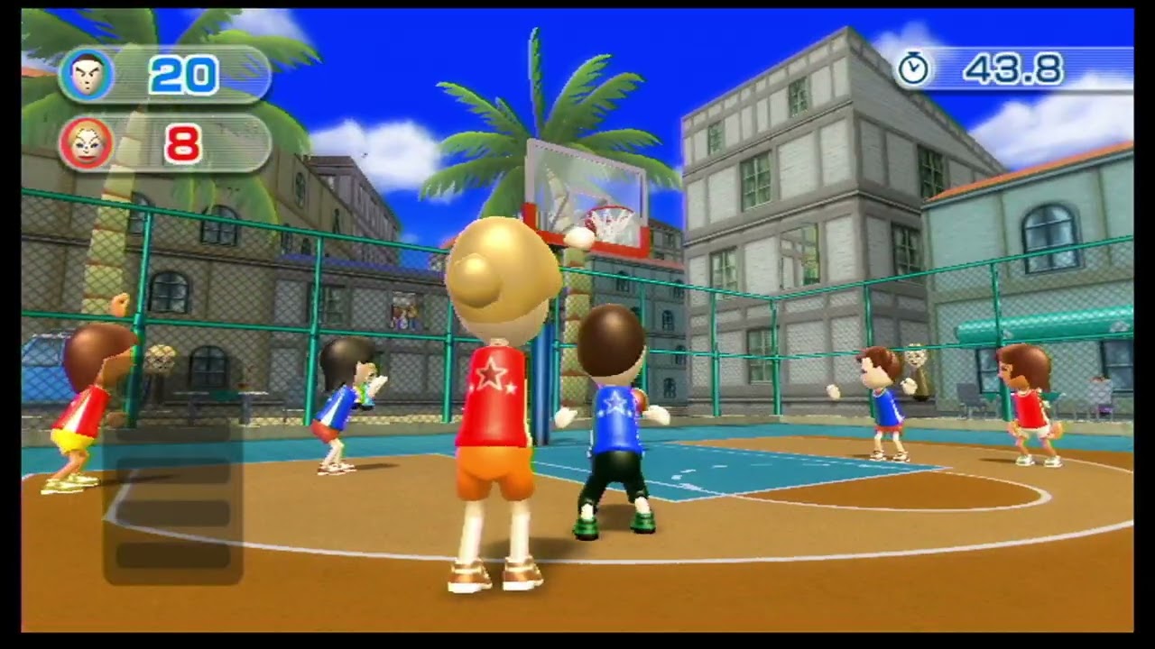 Wii Sports Resort - Basketball green vs. Julie (2500)