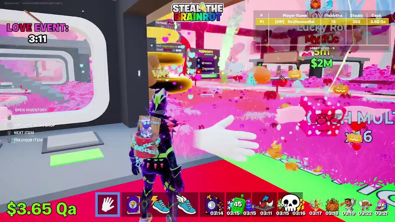 fortnite steal the brain rot adminabuse and warm up