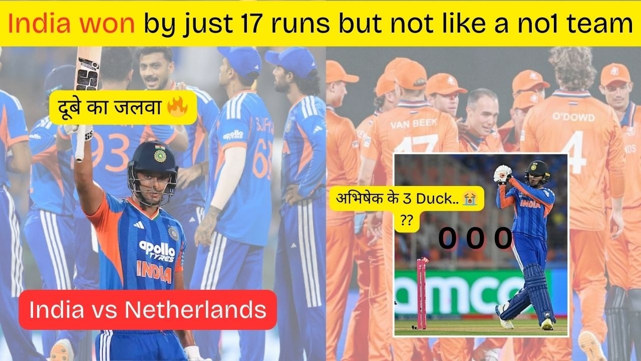 T20I World Cup: India won by just 17 runs against Netherlands but not like a no1 team. #cricket