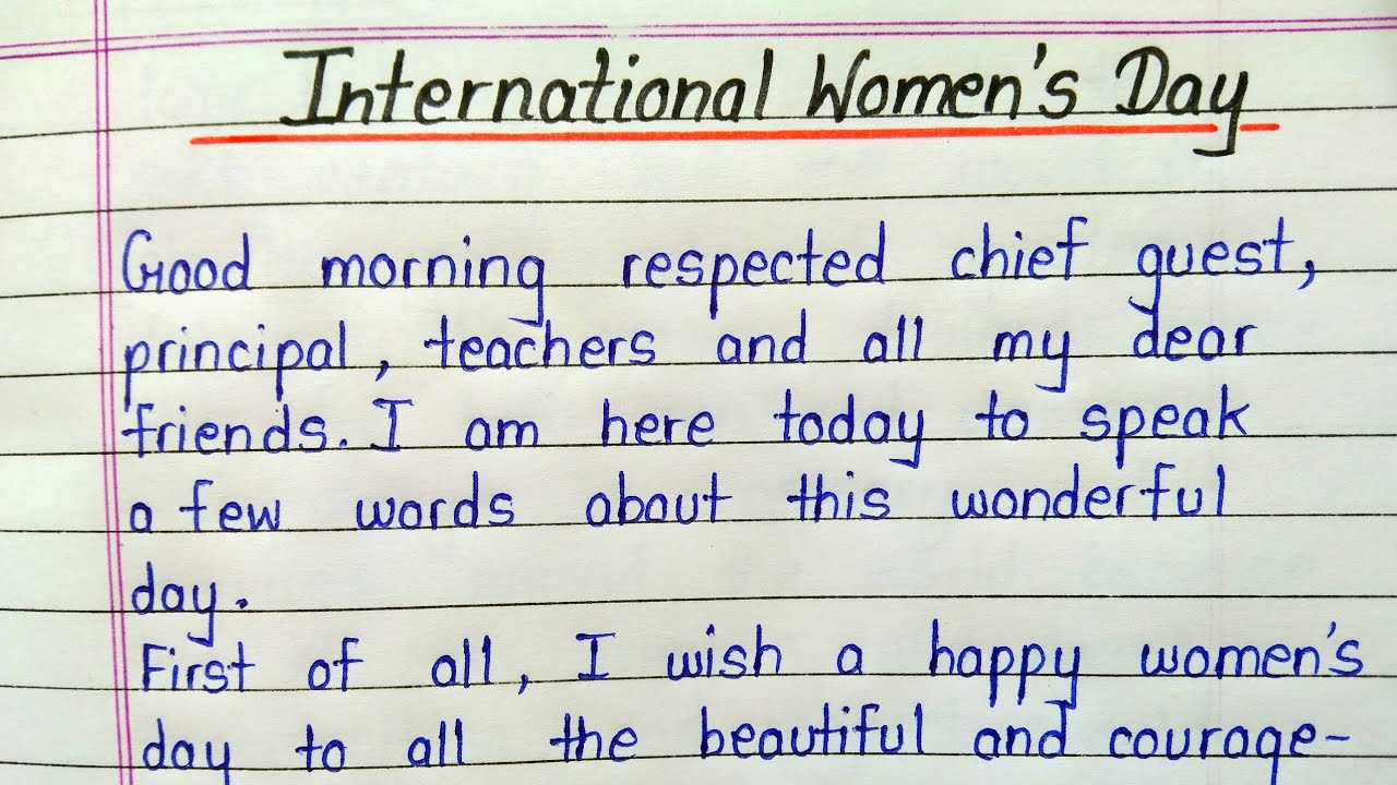 Speech on international women's day in english || Short speech on women's day in english