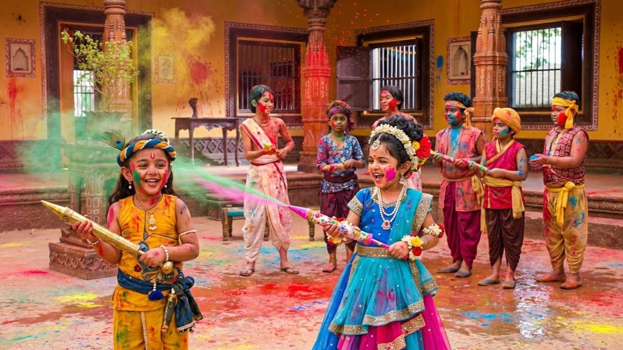 वृंदावन में कान्हा संग राधा खेल रहे है होली | यशोमती मईया के नंदलाला | Shree Krishan Leela 
