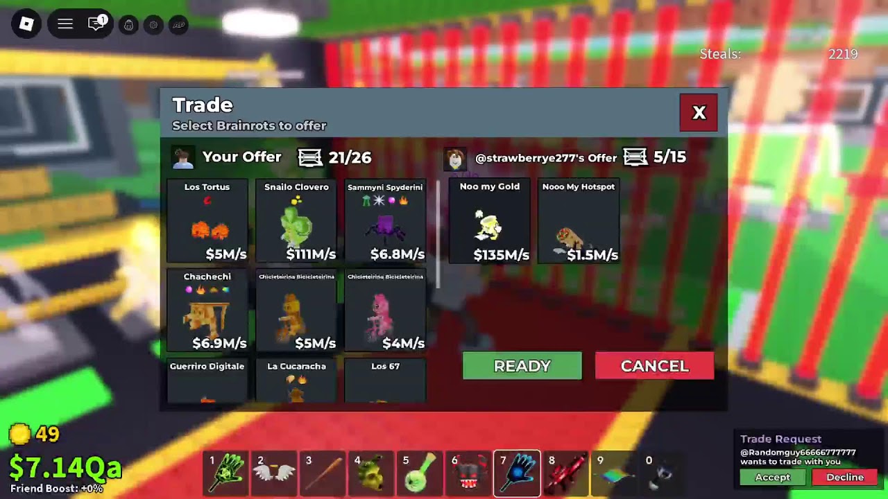 TRADING IN STEAL A BRAINROT
