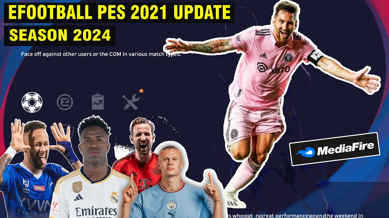 CARA INSTALL PES 2021 UPDATE SEASON 2024 DI LAPTOP ATAU PC | Update Pemain, Logo dan Jersey