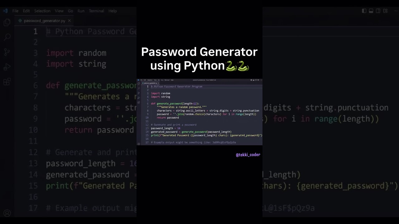 Python Generates UNCRACKABLE Passwords in SECONDS 🤯🔥 