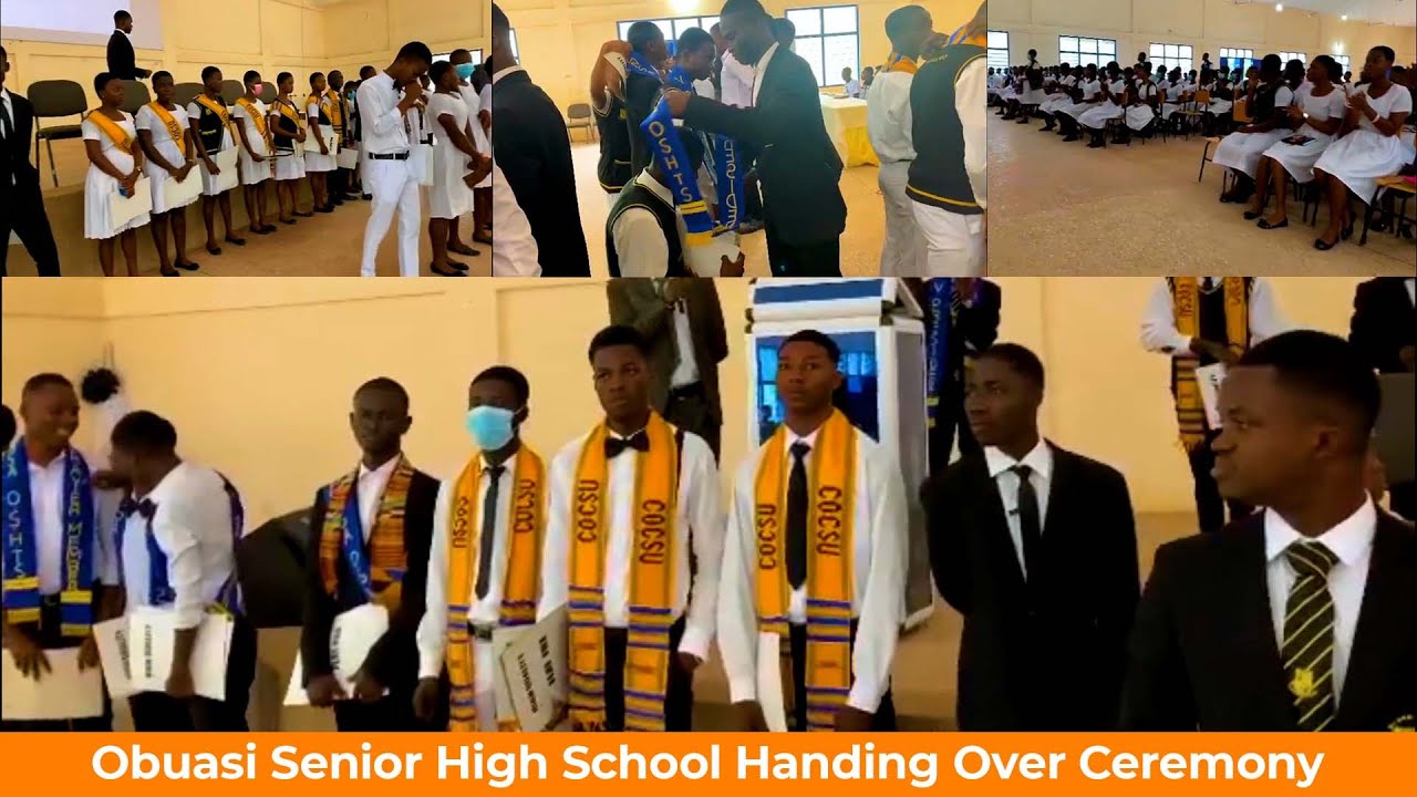 Wow, This's How Obuasi Senior High School Prefects Handed Over To The newly Elected Prefects  💖😊