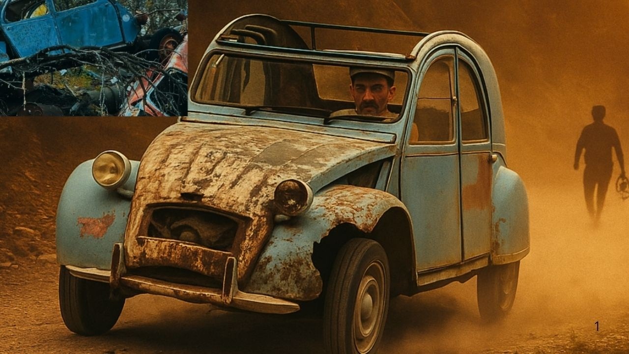 J’ai construit une voiture roulante avec des déchets oubliés dans le maquis