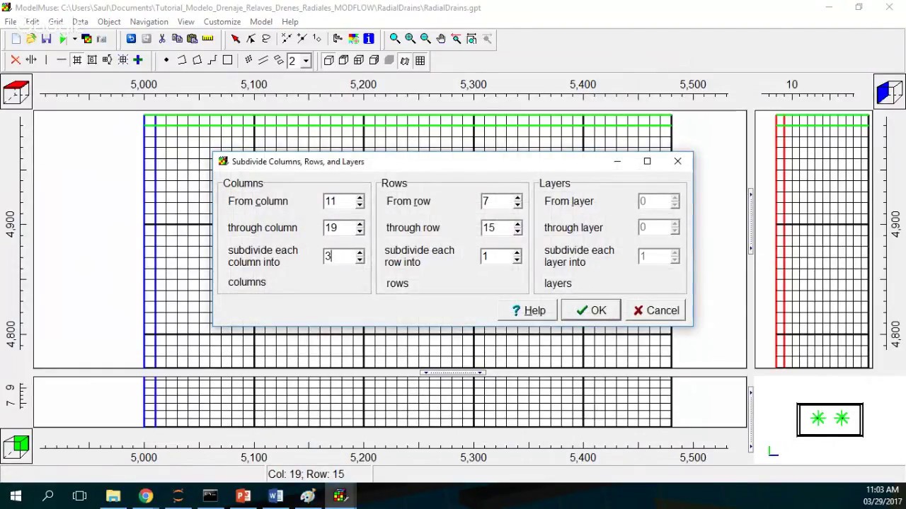 Simulation of Radial Drains for Tailings Drainage with MODFLOW Tutorial