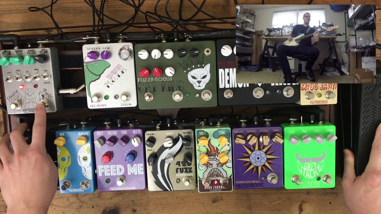 Fuzzrocious Pedals - Playing Mantis - drive boost distortion synth oscillator - BASS