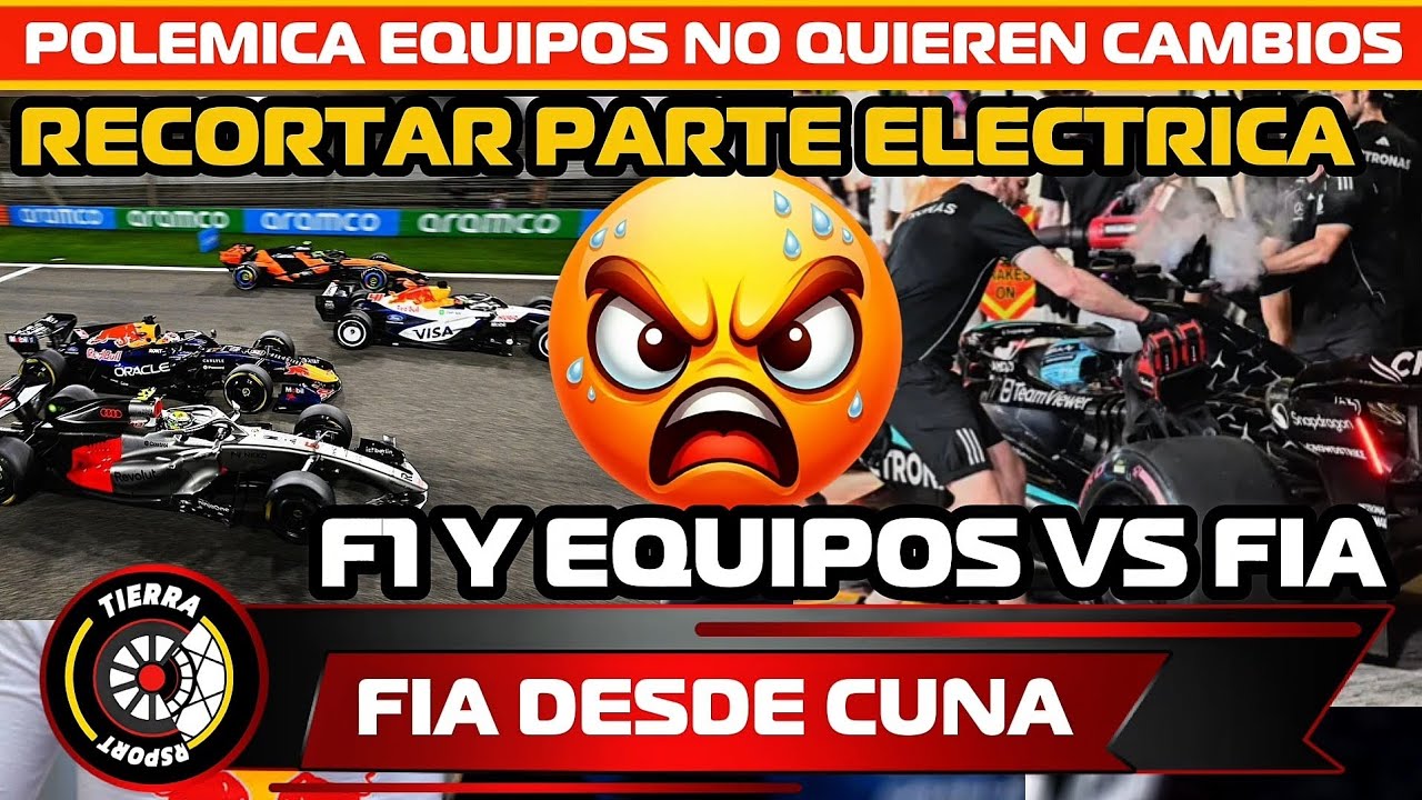 &iexcl;ULTIMA HORA! POL&Eacute;MICA EQUIPOS Y F1 SE OPONEN A CAMBIOS QUE PROPONE LA FIA RECORTAR PARTE EL&Eacute;CTRICA