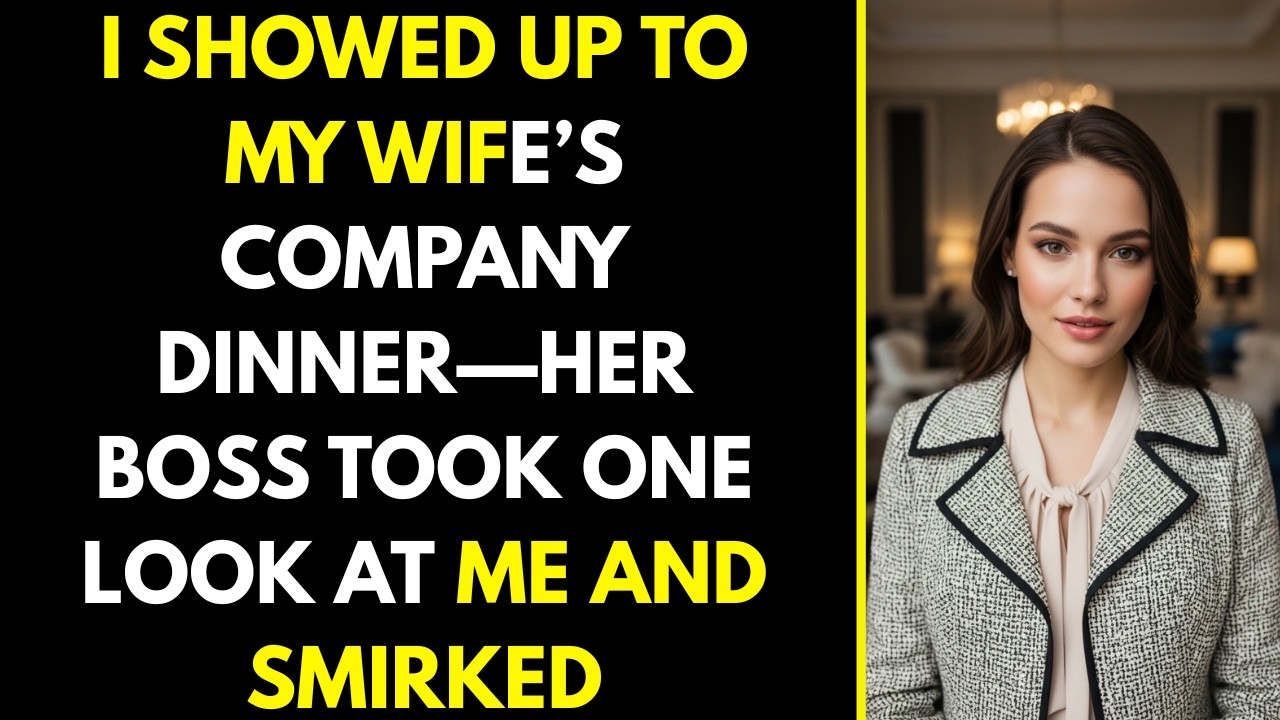 I Showed Up to My Wife’s Company Dinner—Her Boss Took One Look at Me and Smirked