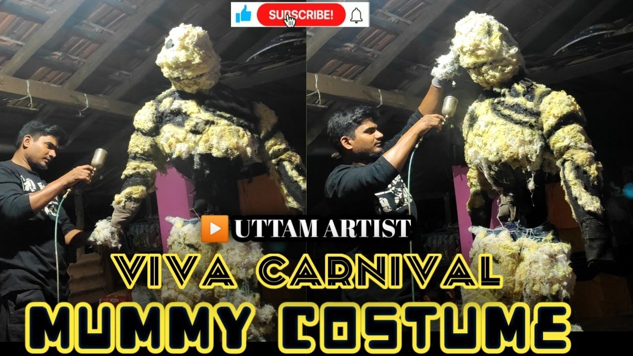 Making of mummy costume for carnival | Viva carnival | goa @uttamartist5072 