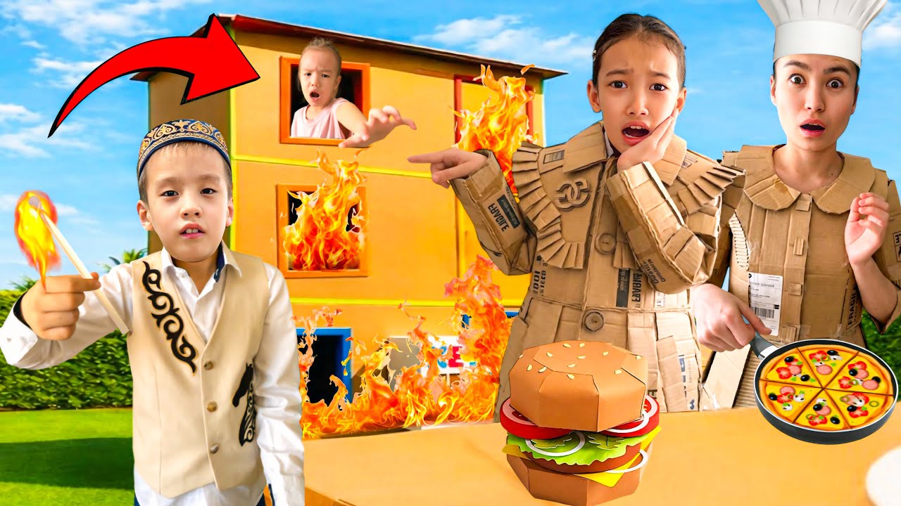 КОРОБКАДАН СОҚҚАН ҮЙІМІЗДІ АЛИХАН ӨРТЕП КЕТТІ🔥😱 АЛИХАНМЕН ҰРЫСЫП ҚАЛДЫҚ🤯 @АУЫЛДАНСӘЛЕМ 