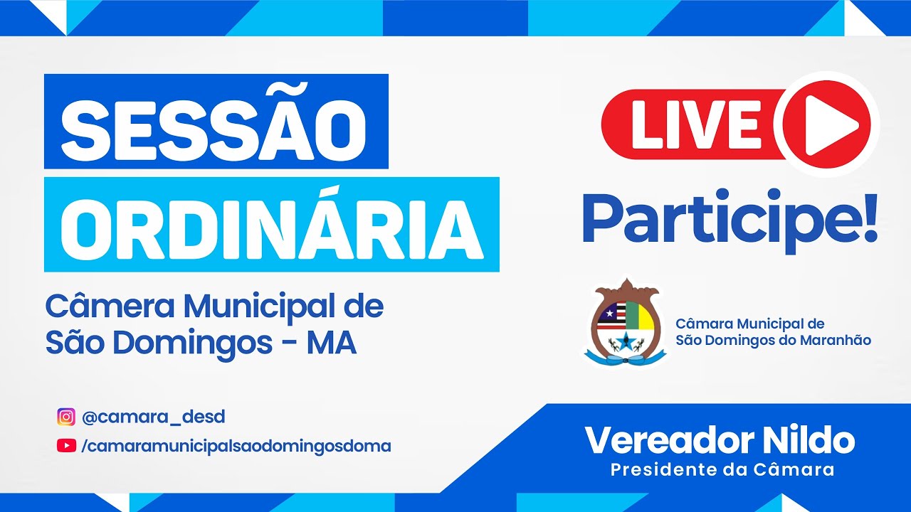 Sessão Ordinária da Câmara Municipal de São Domingos- MA  - 17/09/2025