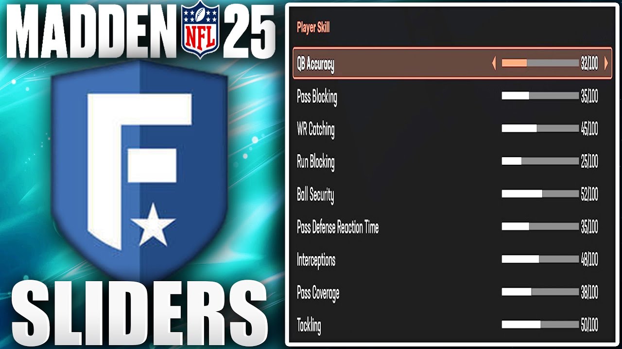 The Best All-Madden Sliders For Gameplay For Madden 25 Franchise!