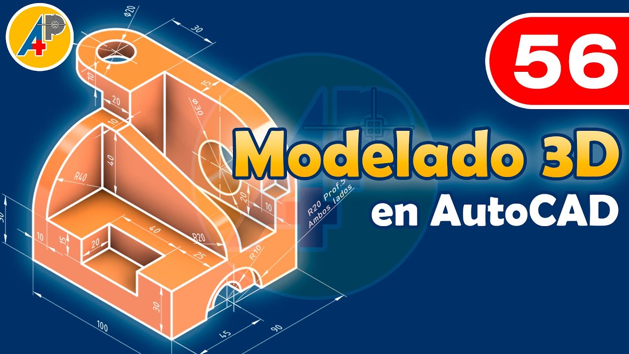 Modelado 3D en AutoCAD - Ejercicio 56