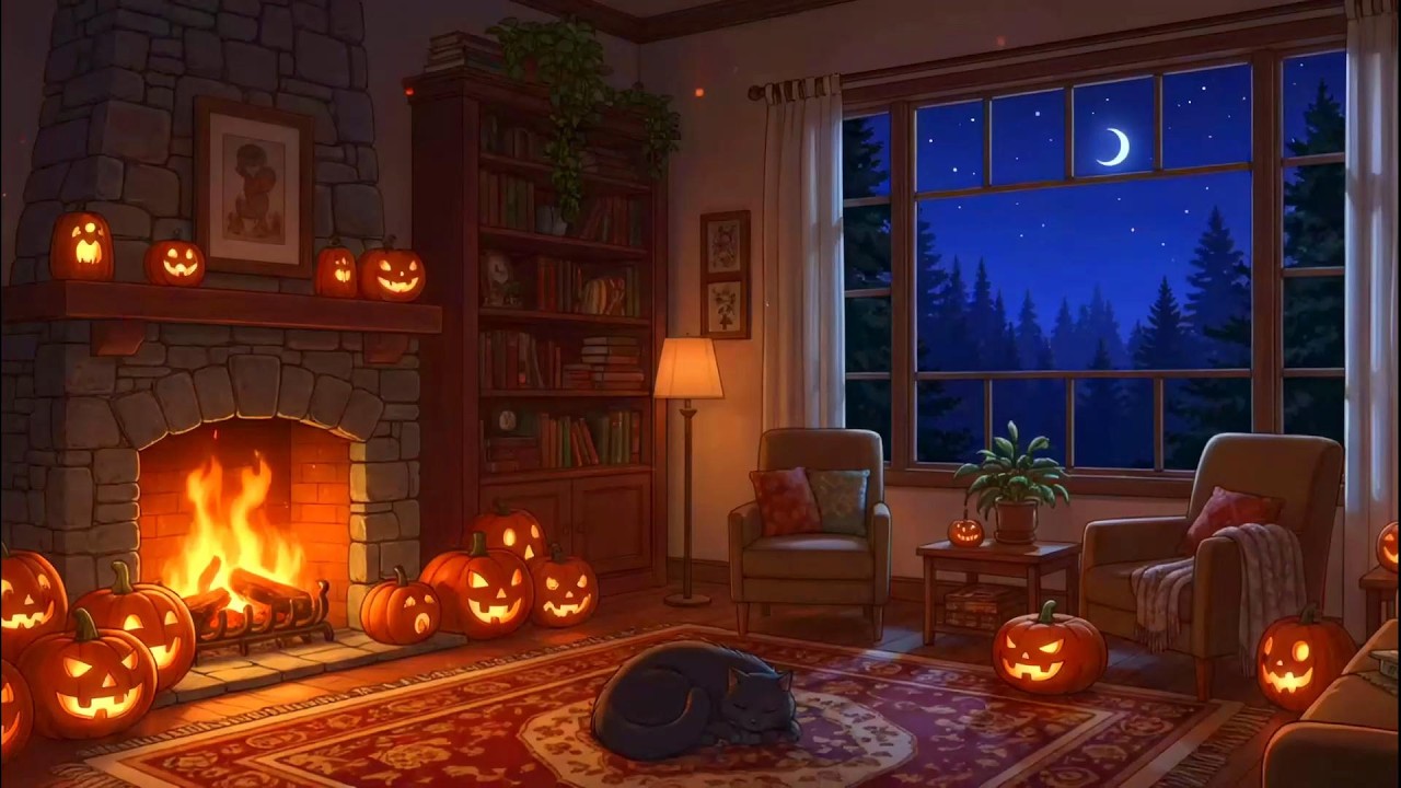 Peaceful Snowy Night by the Fireplace ❄️ Soft Lofi Beats for Studying & Deep Sleep