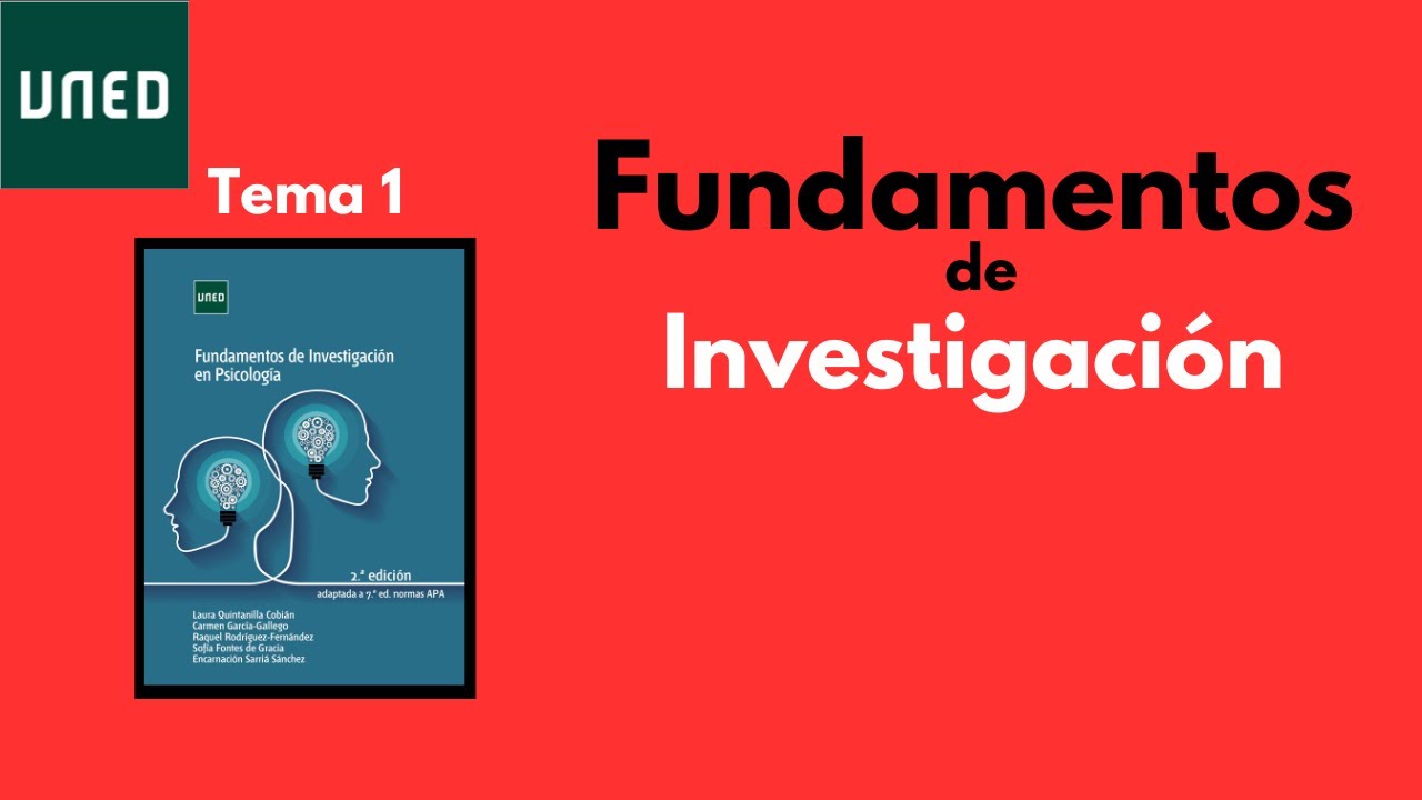 Fundamentos de investigación | Tema 1 | UNED | Grado de Psicología