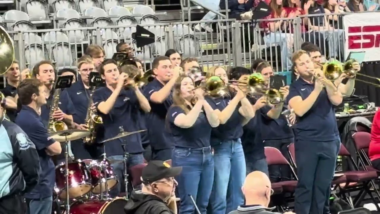 The Gonzaga University Pep Band plays their fight song 