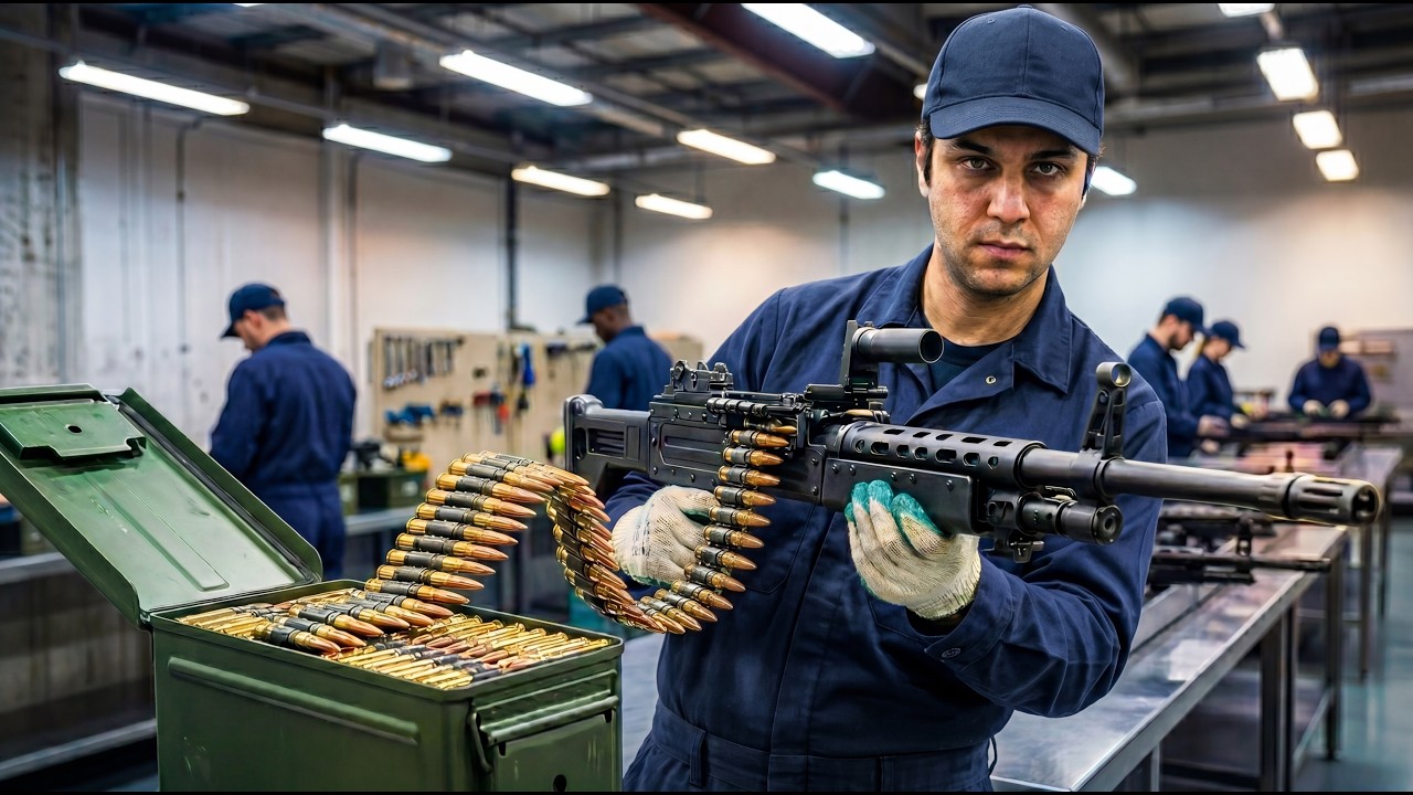 INSIDE US Military Factory: How M249 SAW Machine Gun is Manufactured (Full Process)