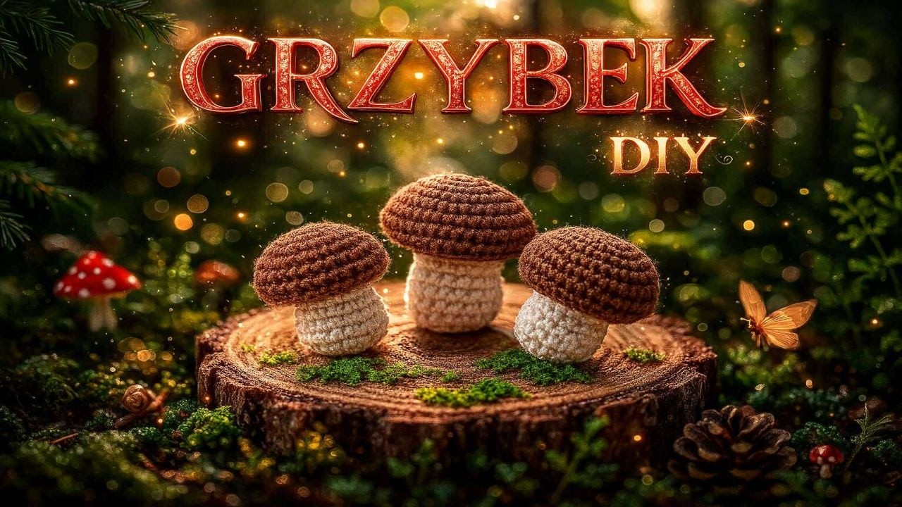Uroczy Grzybek na Szydełku – Łatwy Tutorial Krok po Kroku! #596 PL/ENG