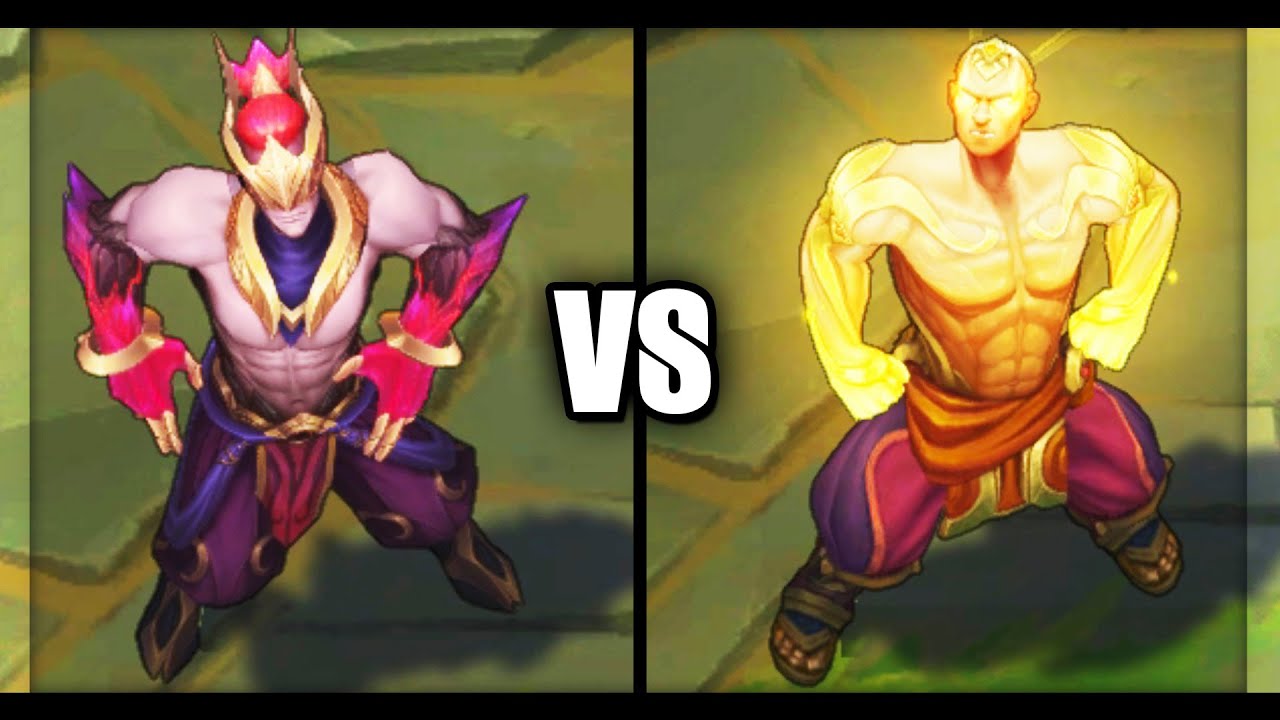 Nightbringer Lee Sin vs God Fist Lee Sin Legendary vs Epic Skins Comparison (League of Legends)