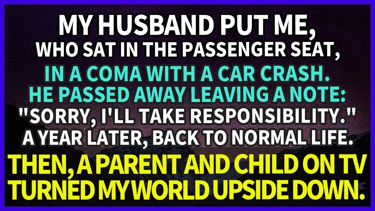My husband's crash put me in a coma. He passed away leaving a note; 