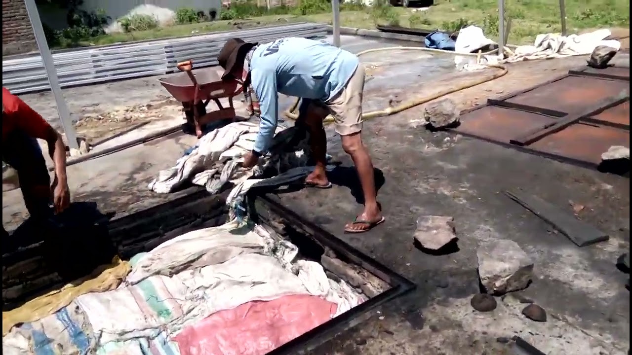 kolaberasi mati hampa dengan mati siram pembakaran arang batok kelapa