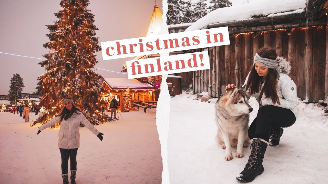 Santa's Christmas Village & HUSKIES! | Winter Wonderland in Levi, Finland