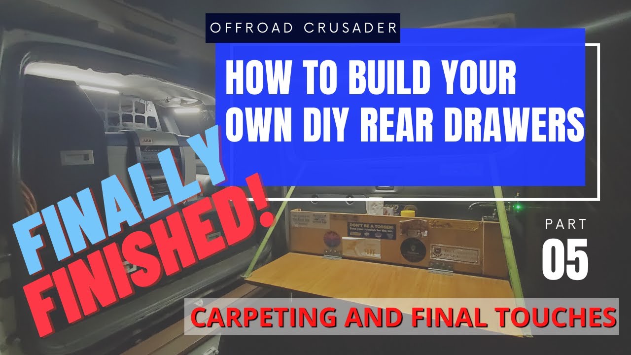 THE FINAL STEP! | Carpeting the drawers | How to build your own rear drawers Part 5