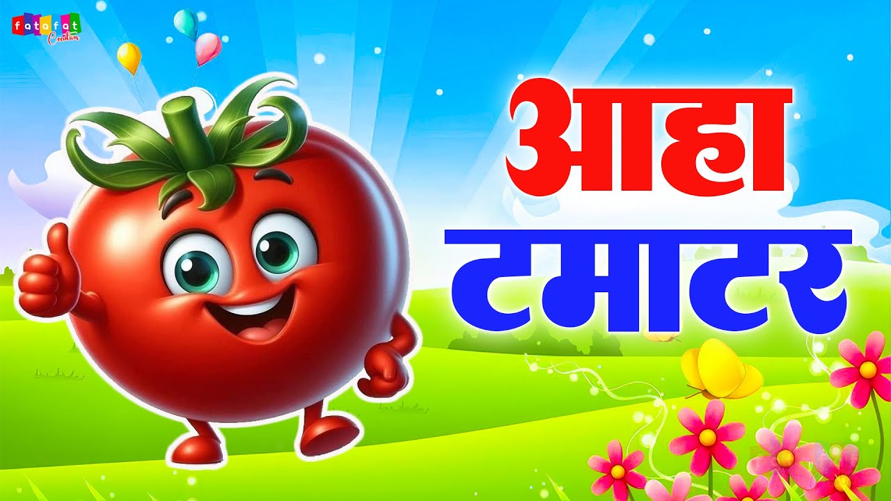 आहा टमाटर - Aaha Tamater Bade Mazedaar | Kids Video | Hindi Rhymes For Kids | #cartoon