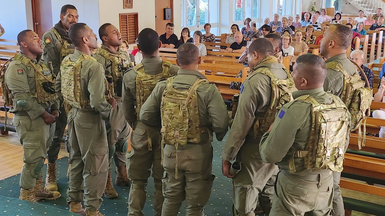 Fijian Soldiers singing Noqu Masu at Mass in Ingham