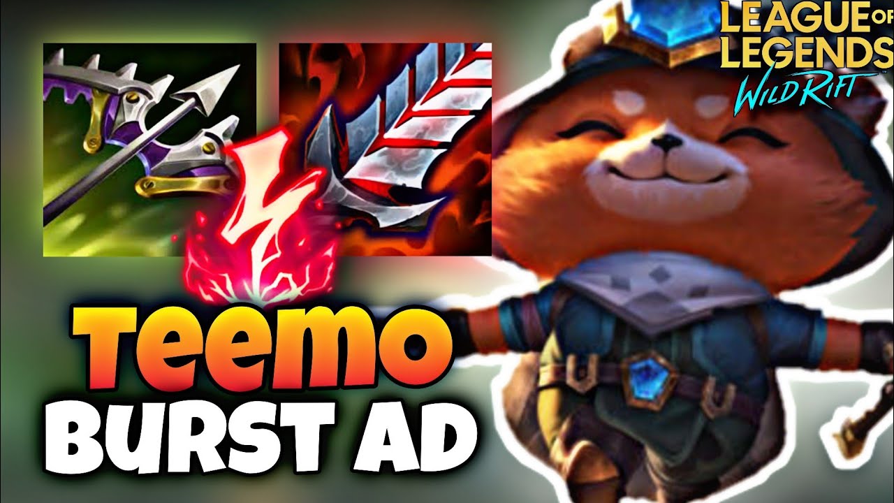 TEEMO BURST AD MIDLANE GAMEPLAY - Wild Rift