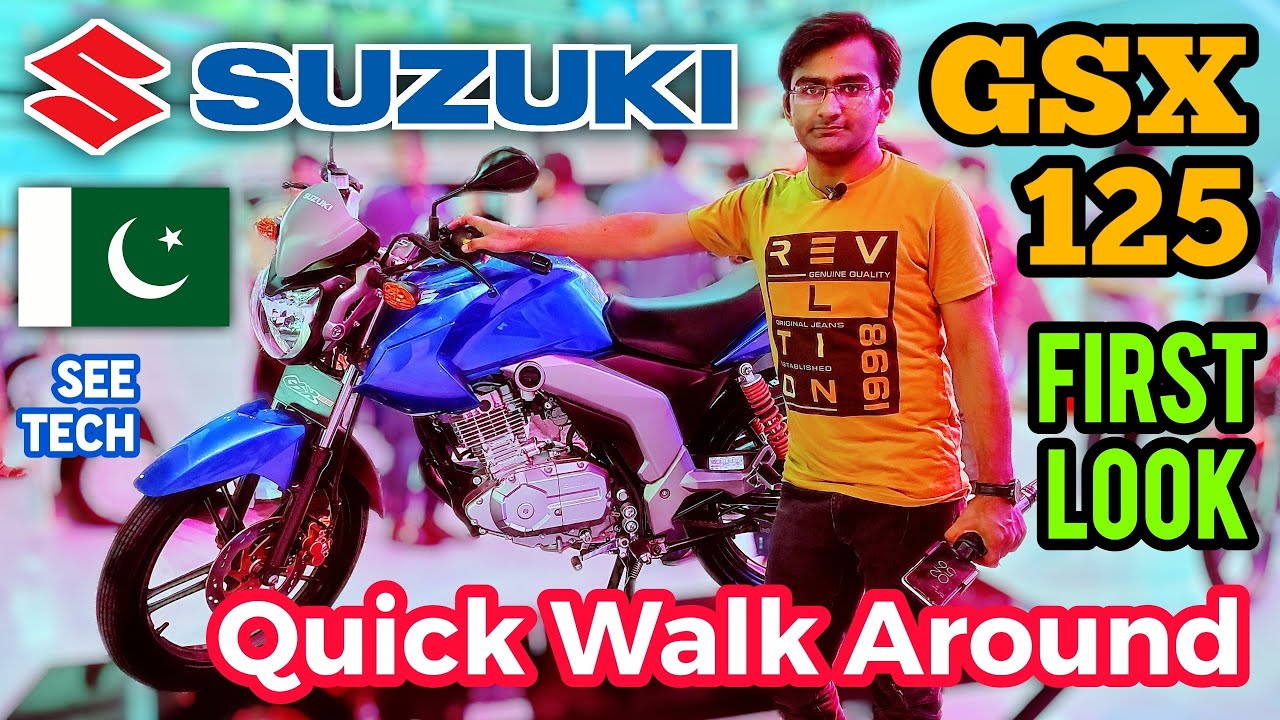 Suzuki GSX 125 First Look & 360 Walk Around At Pakistan Auto Show 2022 Expo Center Lahore