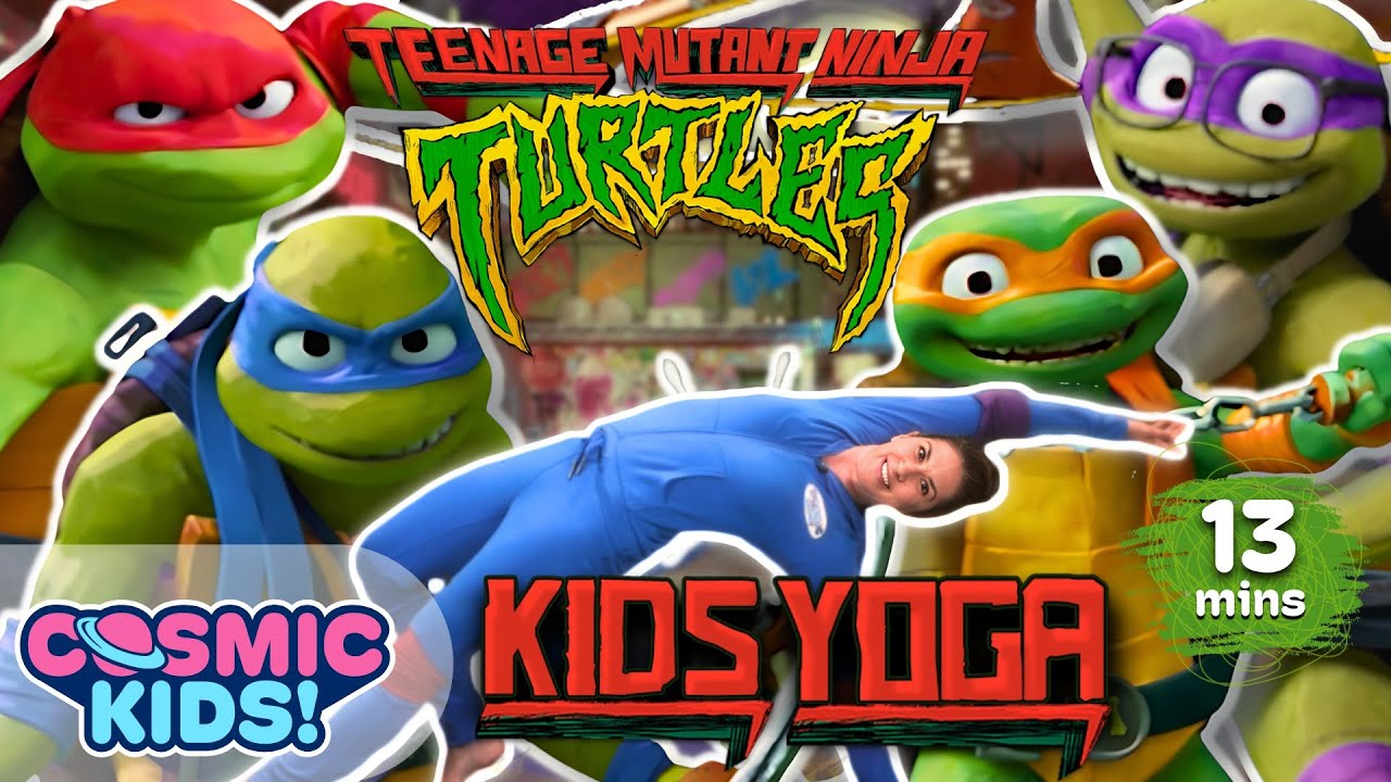 Teenage Mutant Ninja Turtles Mutant Mayhem - Cosmic Kids Yoga Adventure!