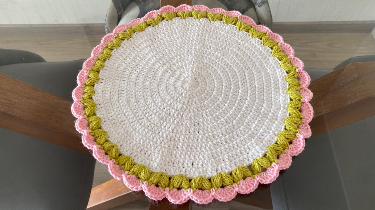 🌈Como Tejer Individual de Mesa | Crochet paso a paso❤  manta de rosas a crochet
