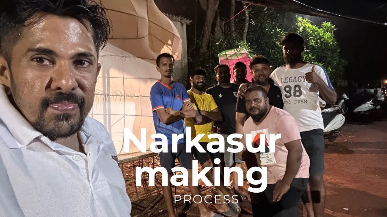 Narkasur making process..!! Narkasur preparation!! Diwali celebration!! Saligao, Goa