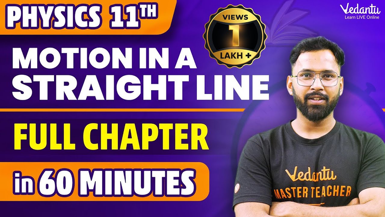 60 Minutes to MASTER Motion in a Straight Line | Class 11 Physics  | Anupam Sir