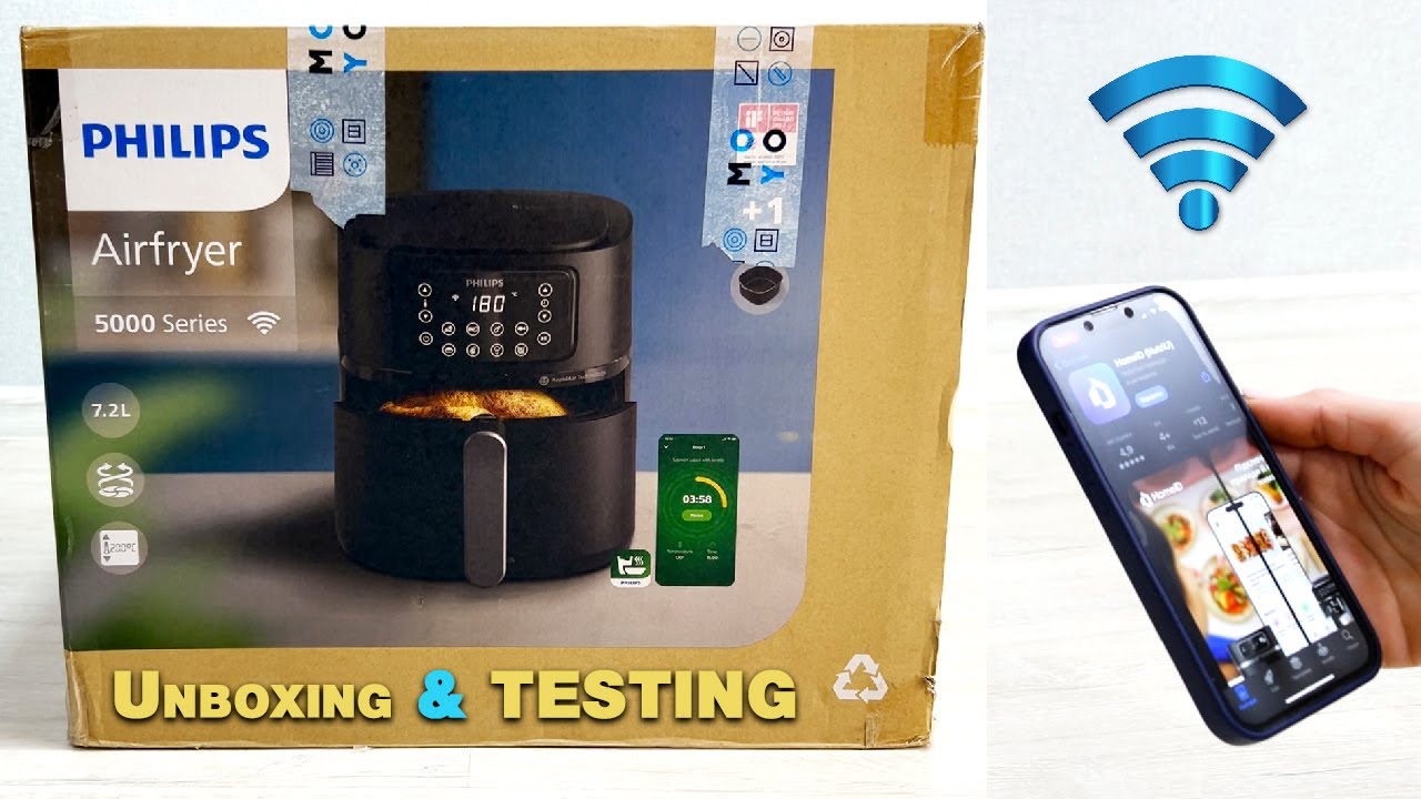 📦Распаковка и тестирование аэрогриля Philips XXL Connected HD9285/93!🔥Датчик с Wi-Fi📲