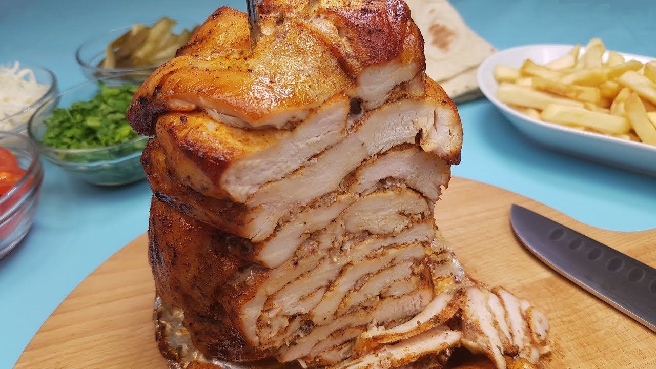 Shaorma de casa cu carne de pui (inclusa reteta de lipie)