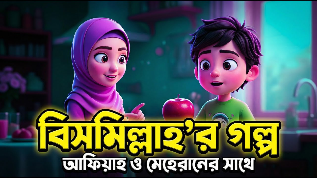 আফিয়া- মেহেরানের বিসমিল্লা’র শিক্ষা  শিশুদের ইসলামিক কার্টুন lslamic Cartoon Video