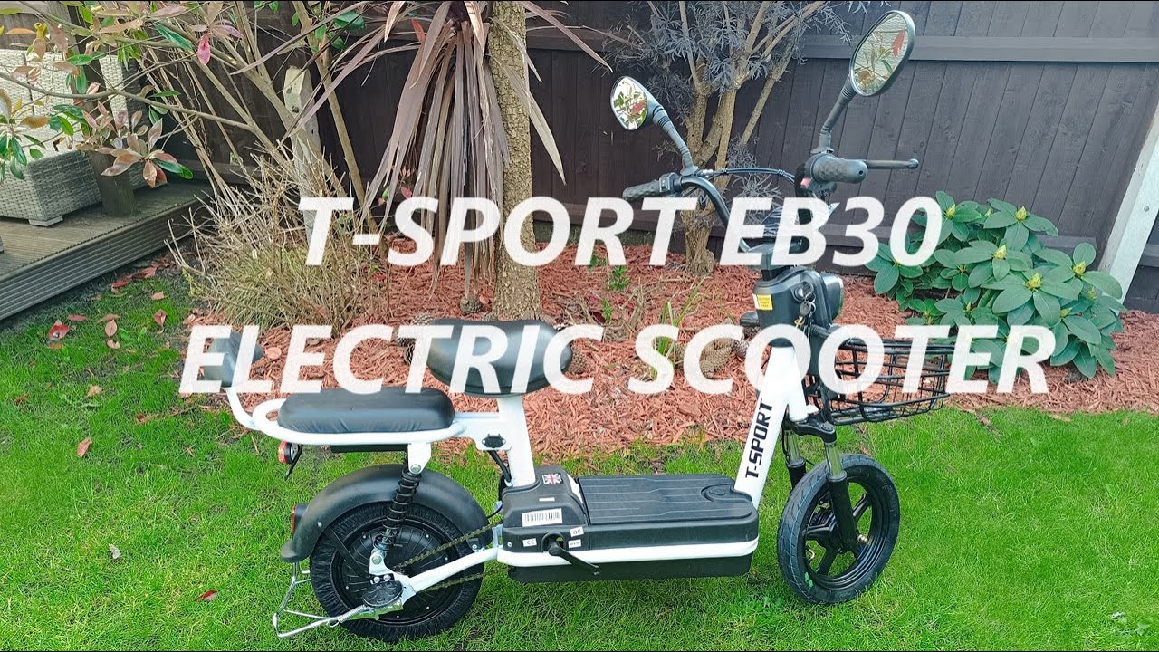 T-Sport EB30 Electric Scooter With Seat Detachable Battery Huge Display Lights