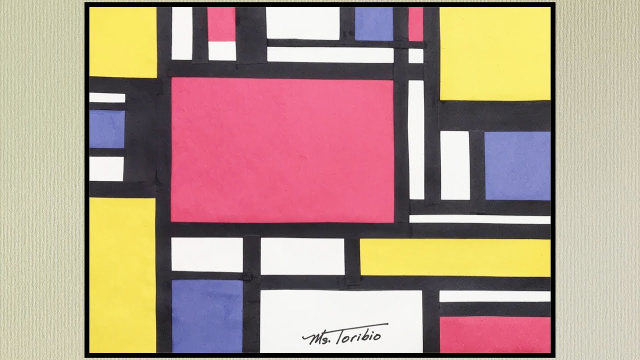 How to create an art inspired by Mondrian's artworks! English / Español.