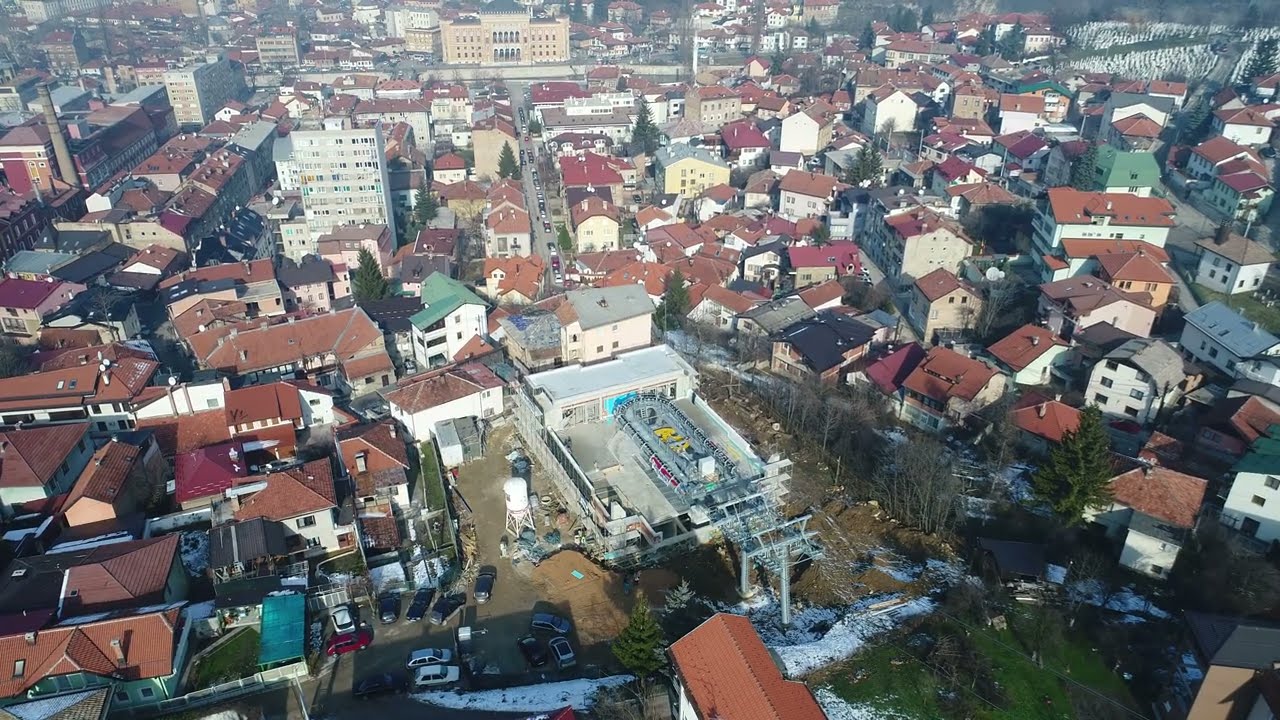 Let iznad Trebevićke žičare - prva vožnja 4k