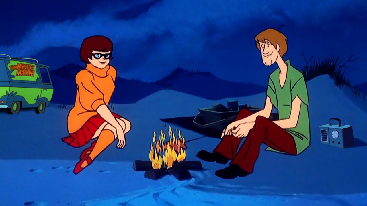 Shaggy, Velma, Scooby Doo Beach Campfire Ambience - Waves and Fire Sounds, Old Radio Music (2hr)