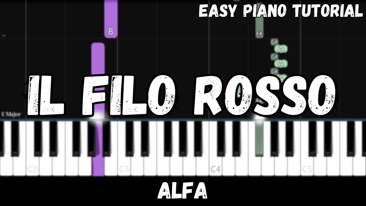 ALFA - Il Filo Rosso (Easy Piano Tutorial)