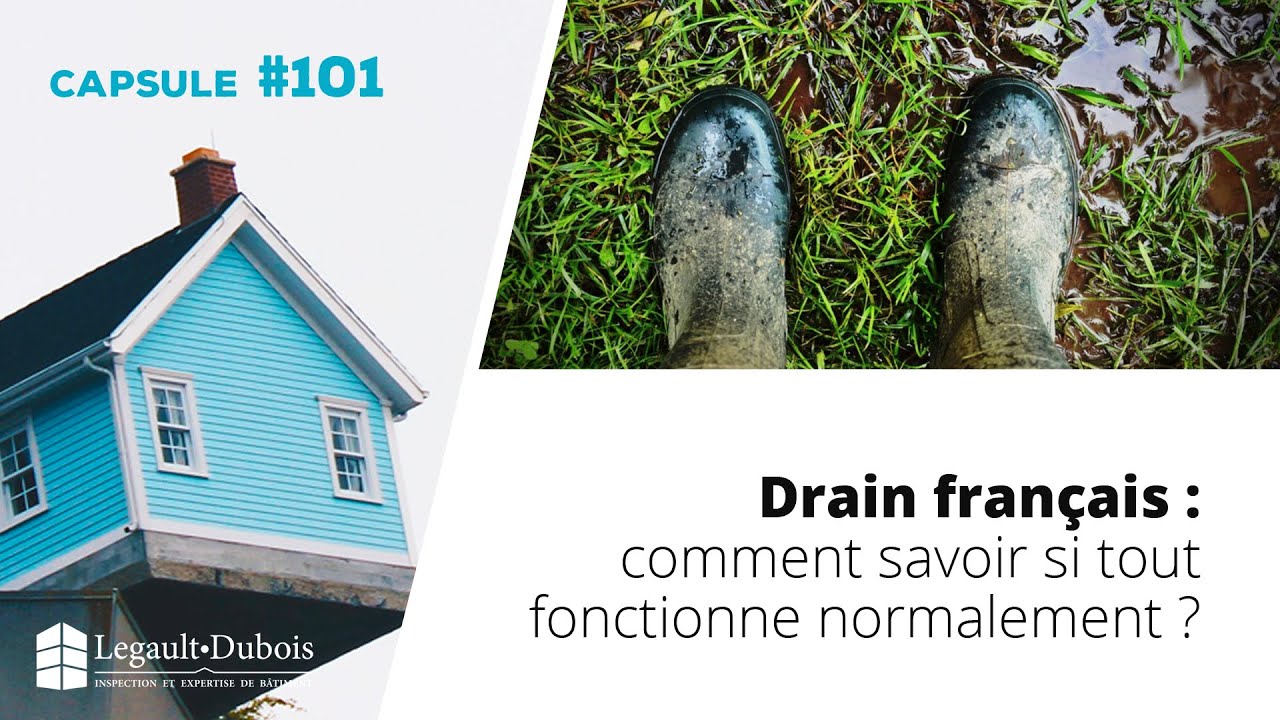 Chronique habitation #101 | Drain fran&ccedil;ais : comment savoir si tout fonctionne normalement ?