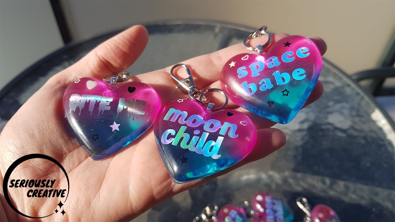 Watch Me Resin #53 | Blue and Pink Hearts | Seriously Creative