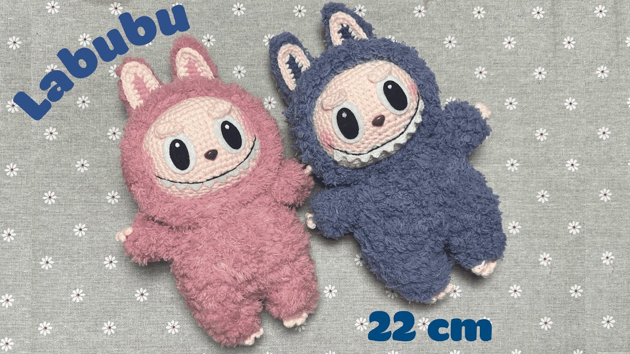 22 см Вязаный Туториал Лабубу - 22cm LABUBU Crochet Tutorial - Nhe Huynh Handmade