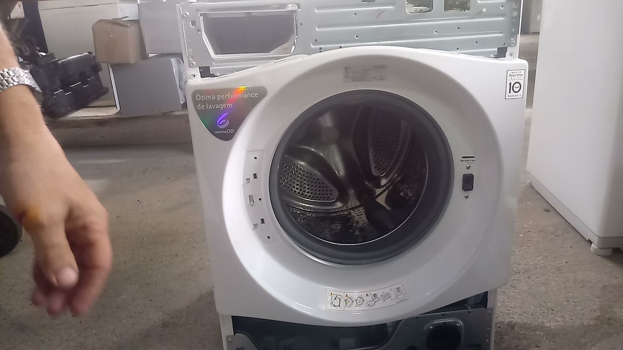 LAVA E SECA LG WD1412RTAB desmontando trava de porta e testes. ..