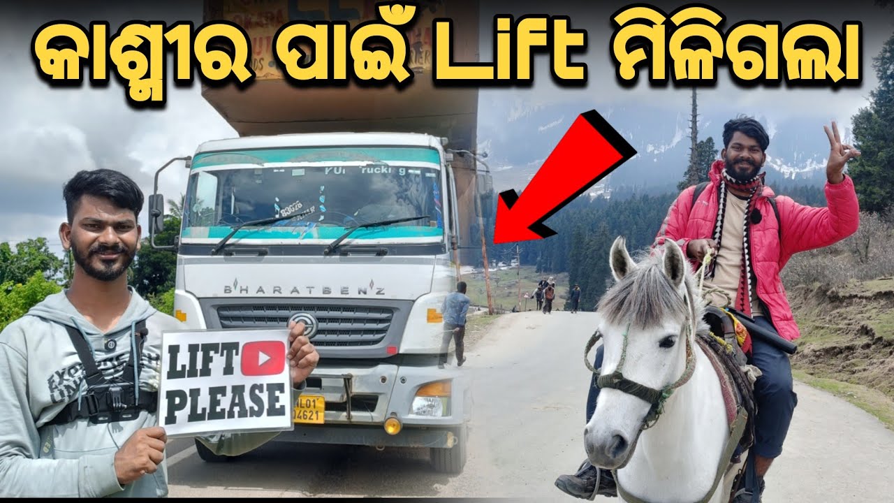 Day_132 // କାଶ୍ମୀର ପାଇଁ ଲିଫ୍ଟ ମିଳିଗଲା Truck ରେ // Crossing India For Free // @devvlog006 